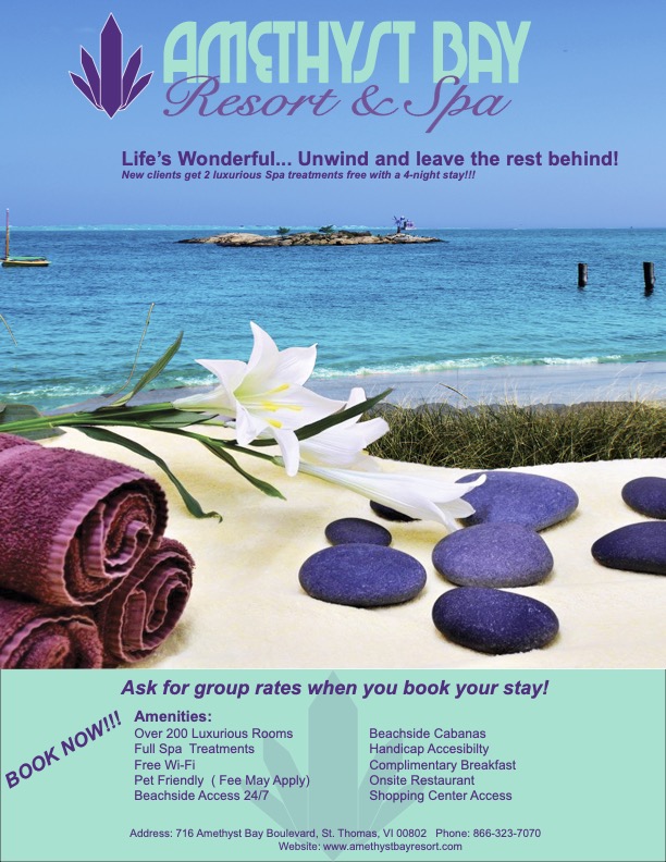 magazine spread for Amethyst Bay